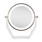 Zadro 7.75" Round LED Acrylic Swivel Mirror 8X/1X / ROSE GOLD