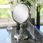 Zadro Two-Sided Swivel Mirror 8X/1X Magnification, Satin Nickel