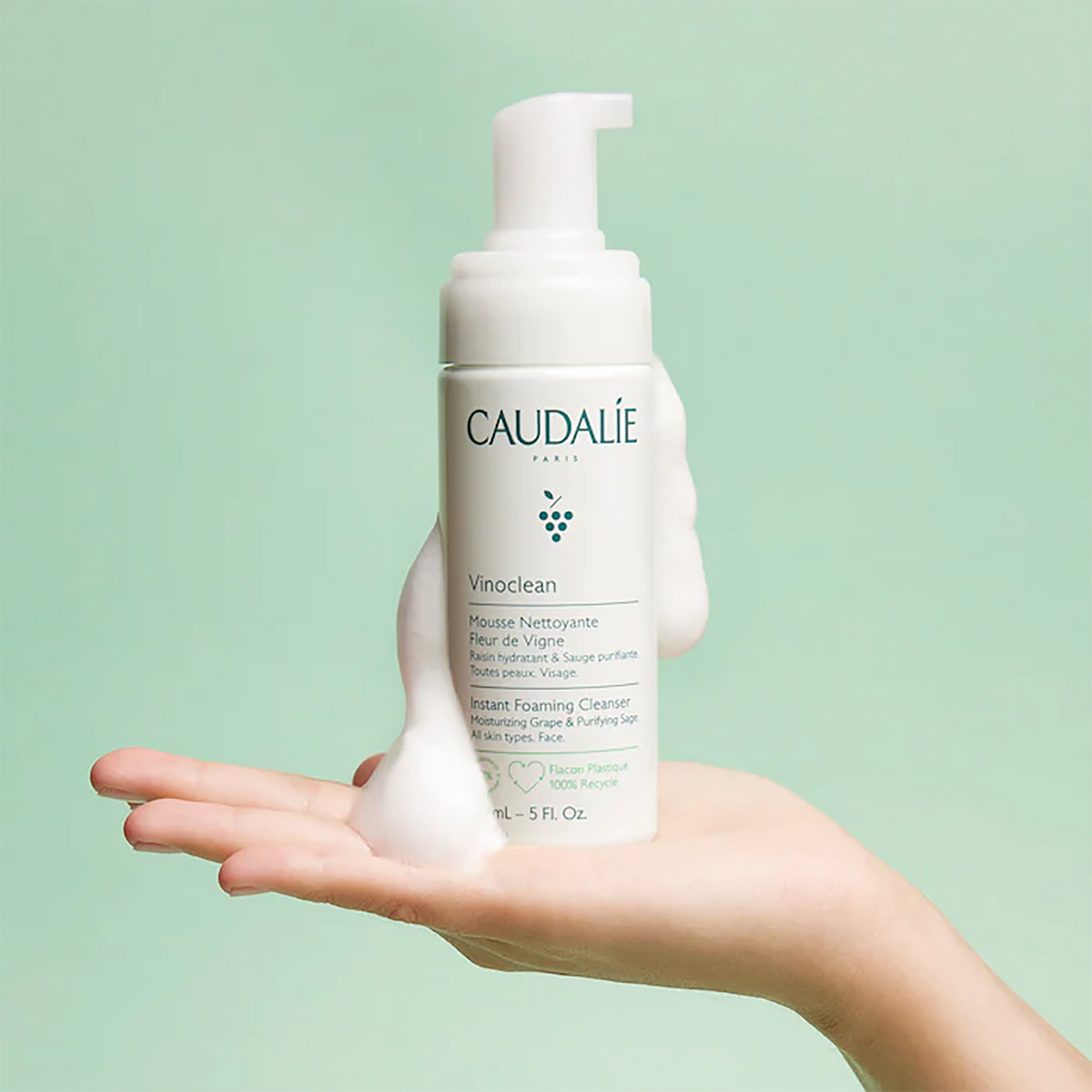 Caudalie Vinoclean Instant Foaming Cleanser / 5.OZ, image 26791055098006