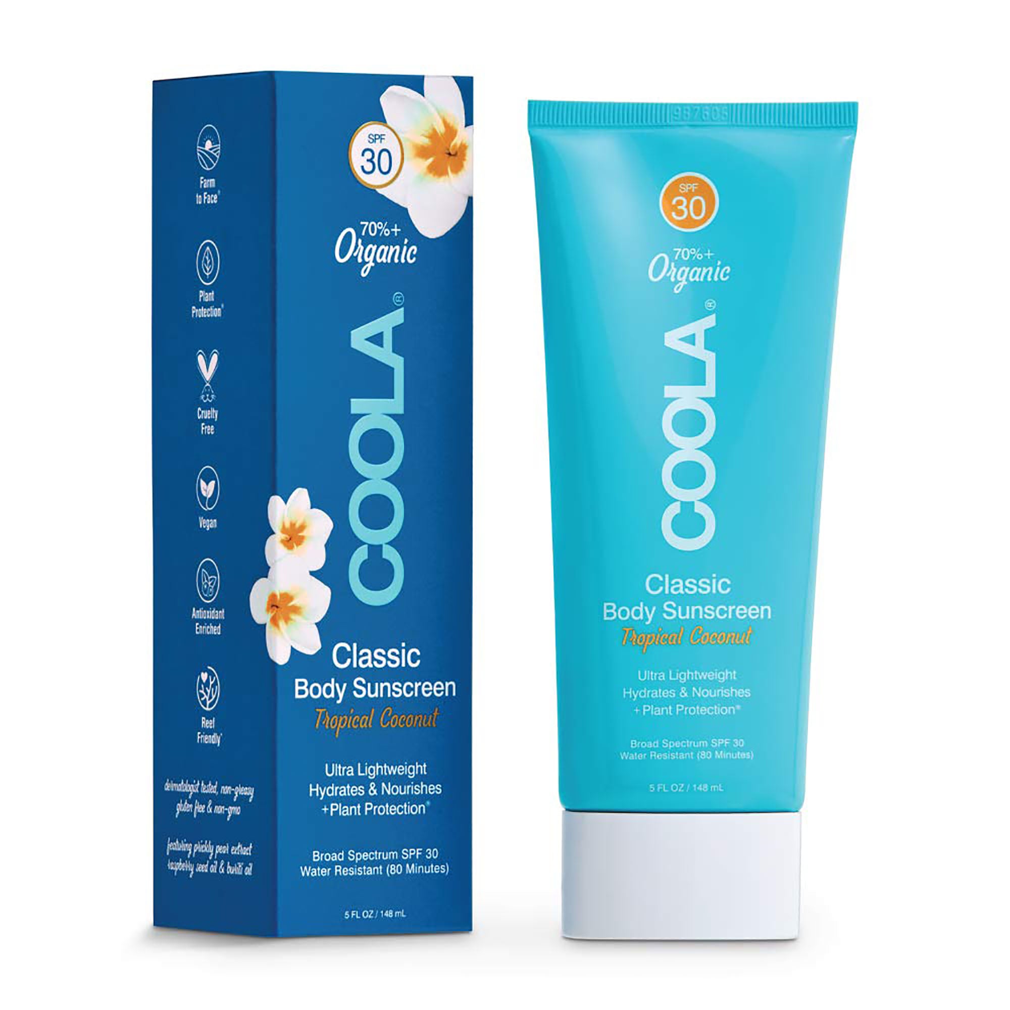 COOLA Suncare Classic Body Organic Sunscreen Lotion SPF 30  - Tropical Coconut / 5OZ