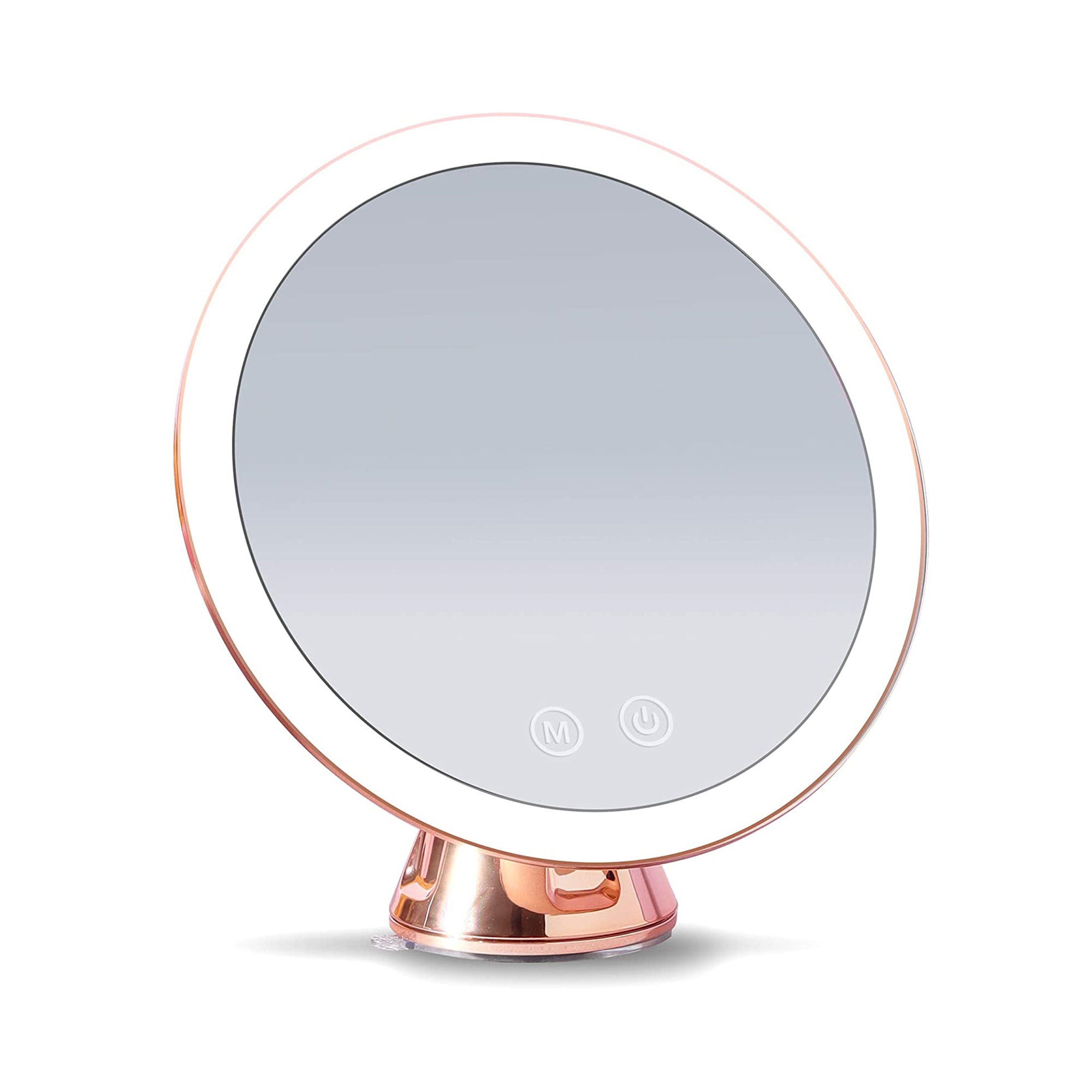 Fancii Lana Rechargeable 10x Magnifying Mirror with 3 Light Settings / ROSE GOLD / SWATCH