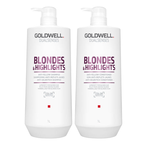 Goldwell Blonde & Highlights Shampoo and Conditioner Duo - Liter ($85 Value) / 33.8OZ