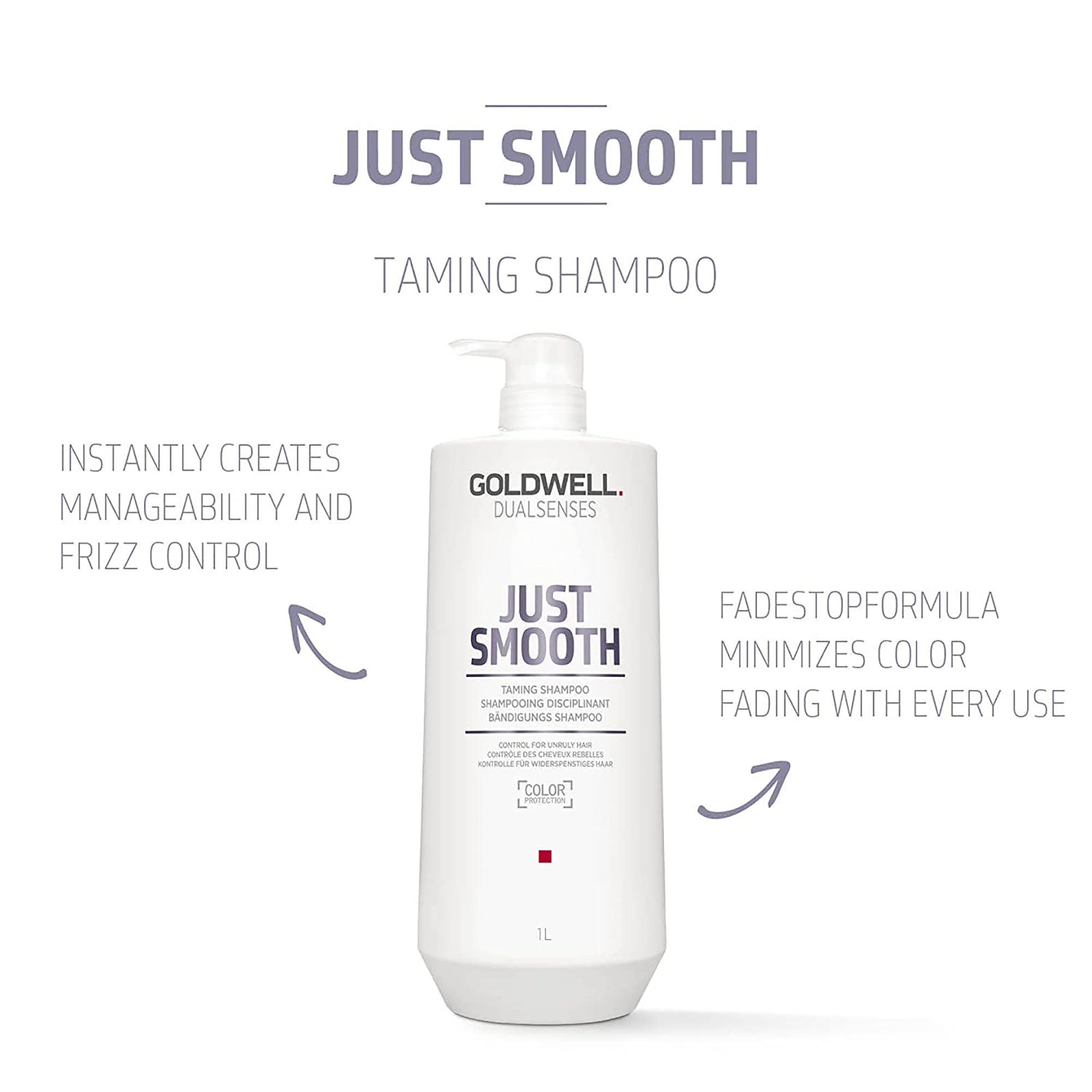 GOLDWELL JUST SMOOTH タミングシャンプー 1L 2本セット Goldwell Dualsenses Just Smooth Taming Shampoo and Conditioner