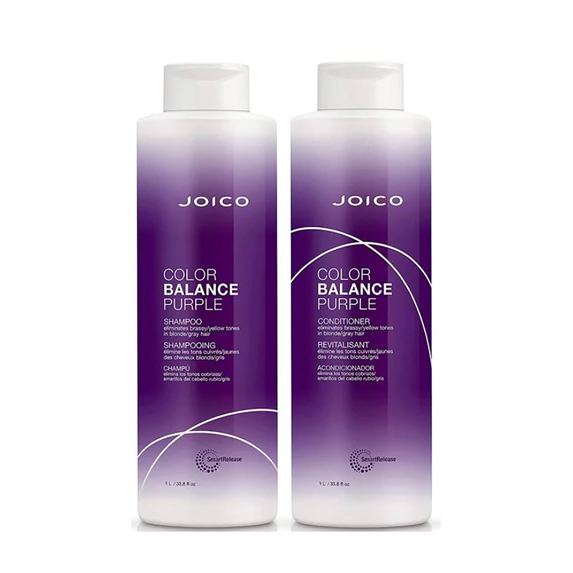 Joico Color Balancing Purple Shampoo and Conditioner LITER DUO ($80 VALUE) / 33.OZ