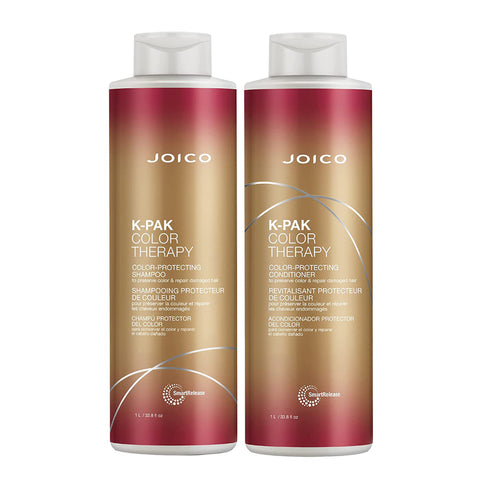 Joico K-Pak Color Therapy Shampoo and Conditioner Liter DUO ($84 VALUE) / 33.OZ