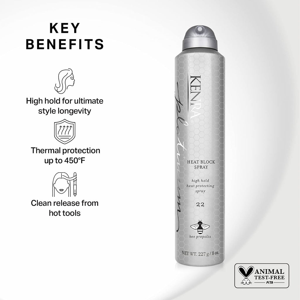 Kenra Professional Platinum Heat Block Spray 22 - 8oz / 8.OZ thumbnail 3