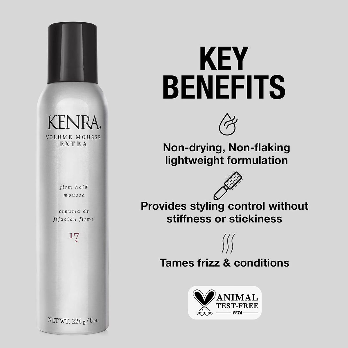 Kenra Professional Volume Mousse Extra 17 - 8oz / 8OZ, image 26850262745238