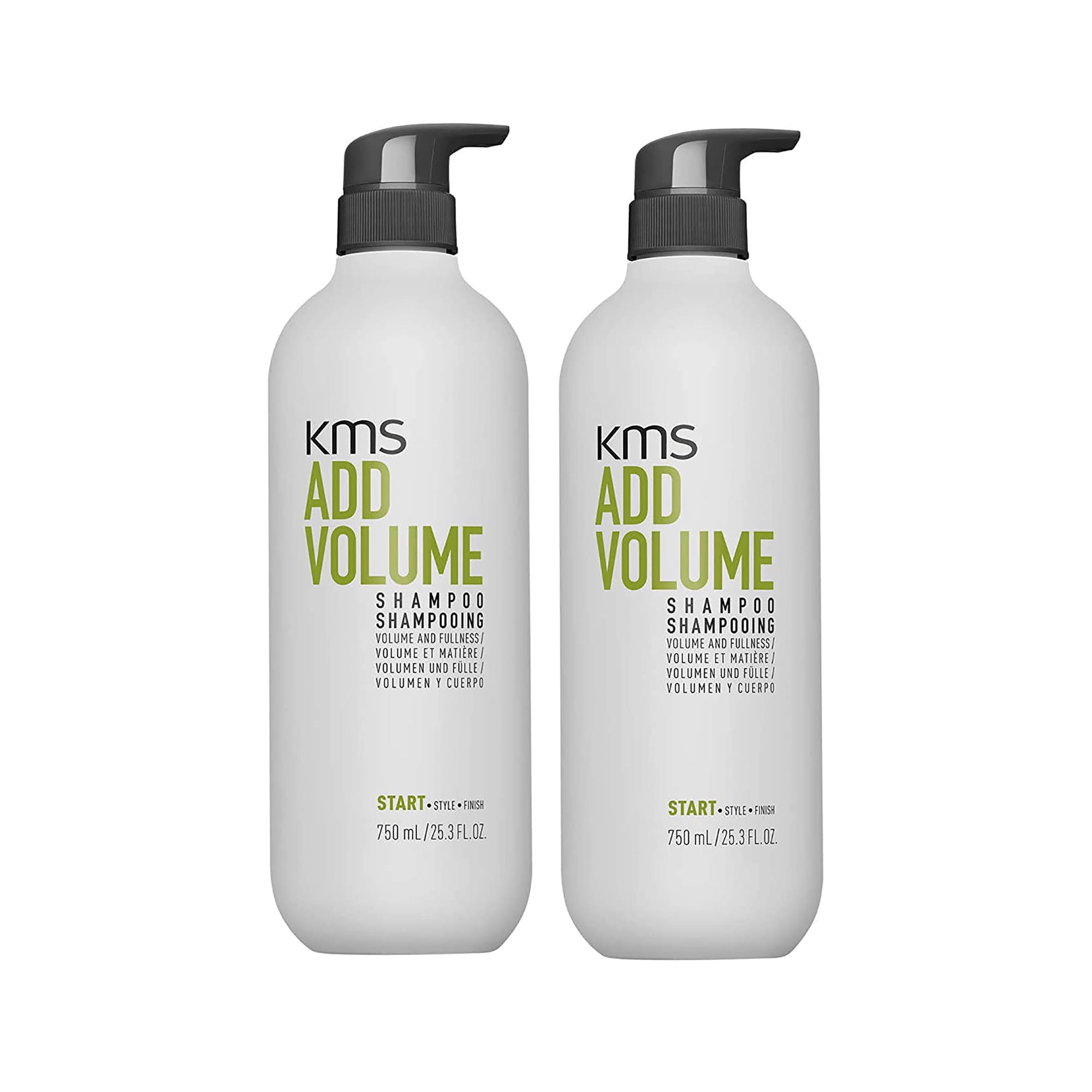 KMS AddVolume Shampoo 2 Pack - 25 oz ($92 Value) / 750ML