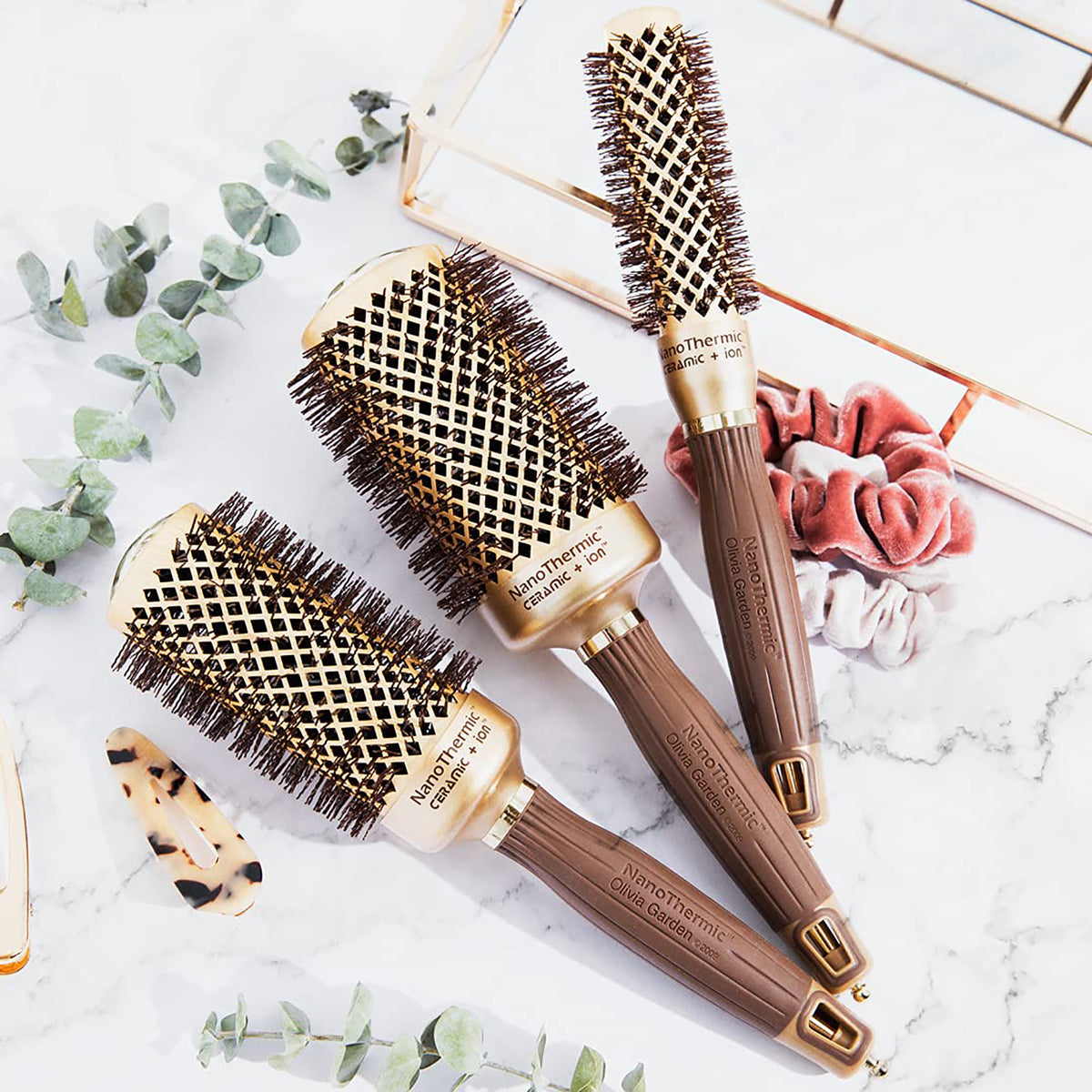 Olivia Garden NanoThermic Ceramic + Ion Thermal Hair Brush / NT-64 , image 25679080358038