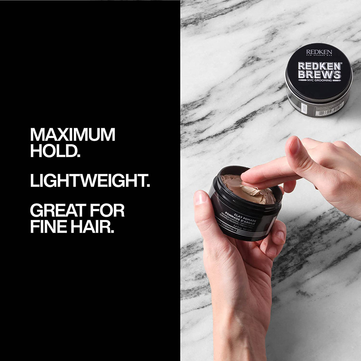 Redken Brews Clay Pomade For Men / 3.4OZ, image 26504257536150