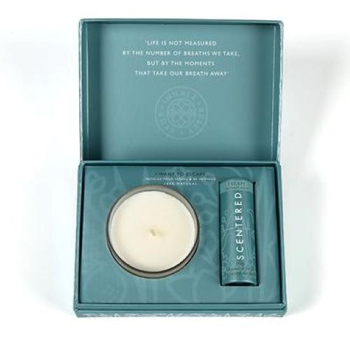 Scentered Aromatherapy "Stay Scentered" 2-Piece Candle & Balm Gift Set / ESCAPE