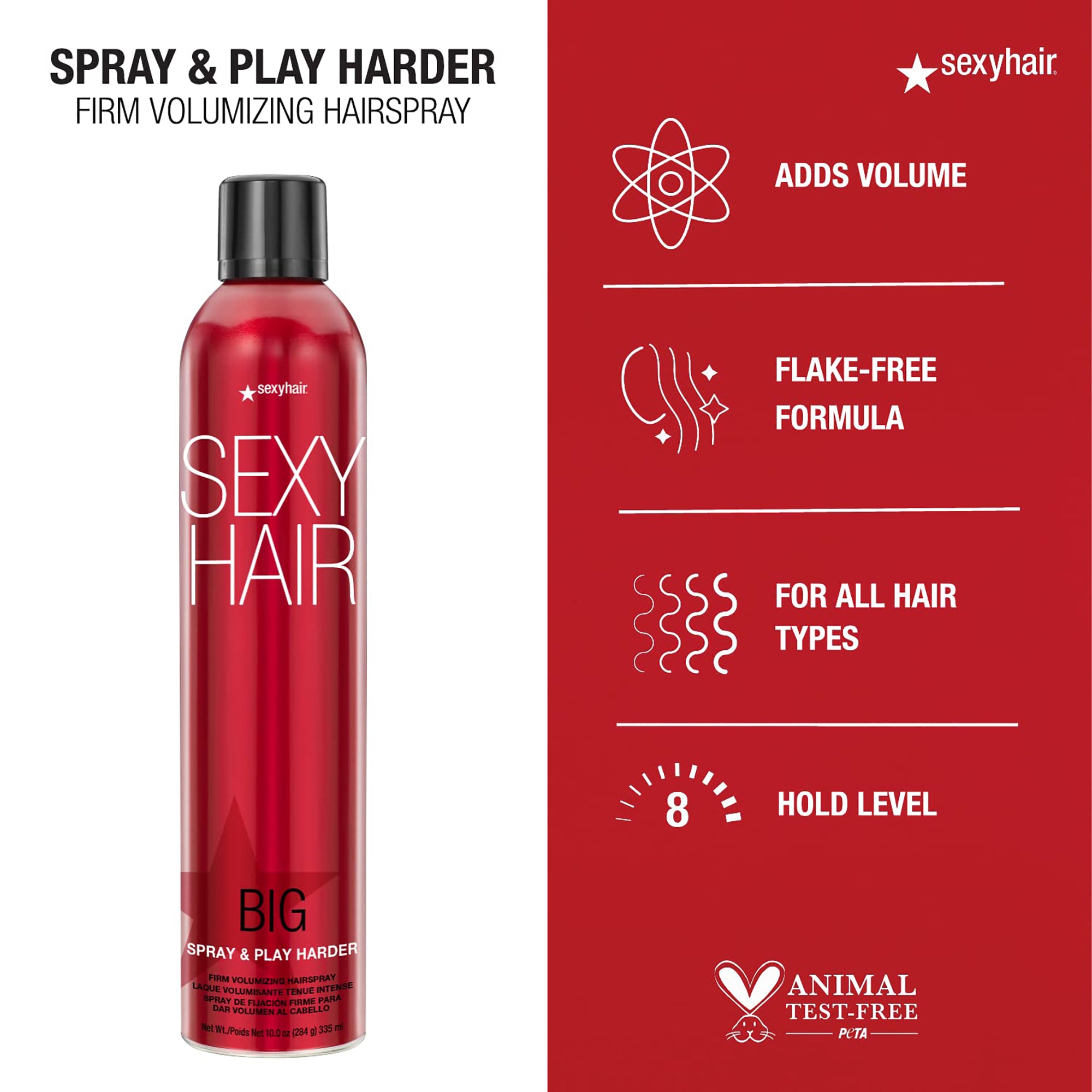 Sexy Hair Big SexyHair Spray & Play Harder Firm Volumizing Hairspray / 10
