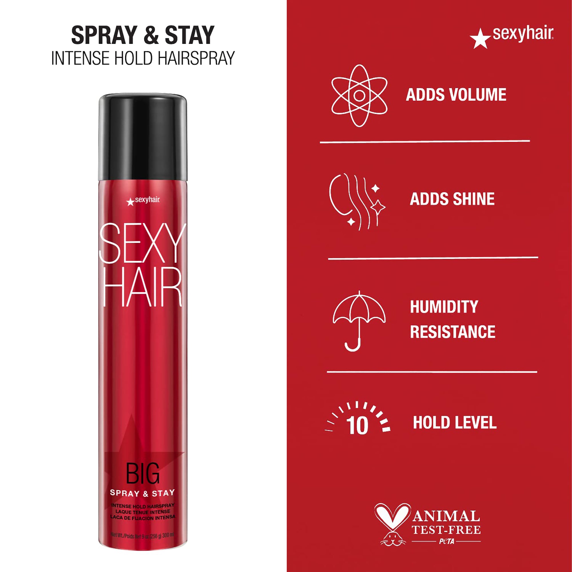 Sexy Hair Big SexyHair Spray & Stay Intense Hold Hairspray / 9.OZ 