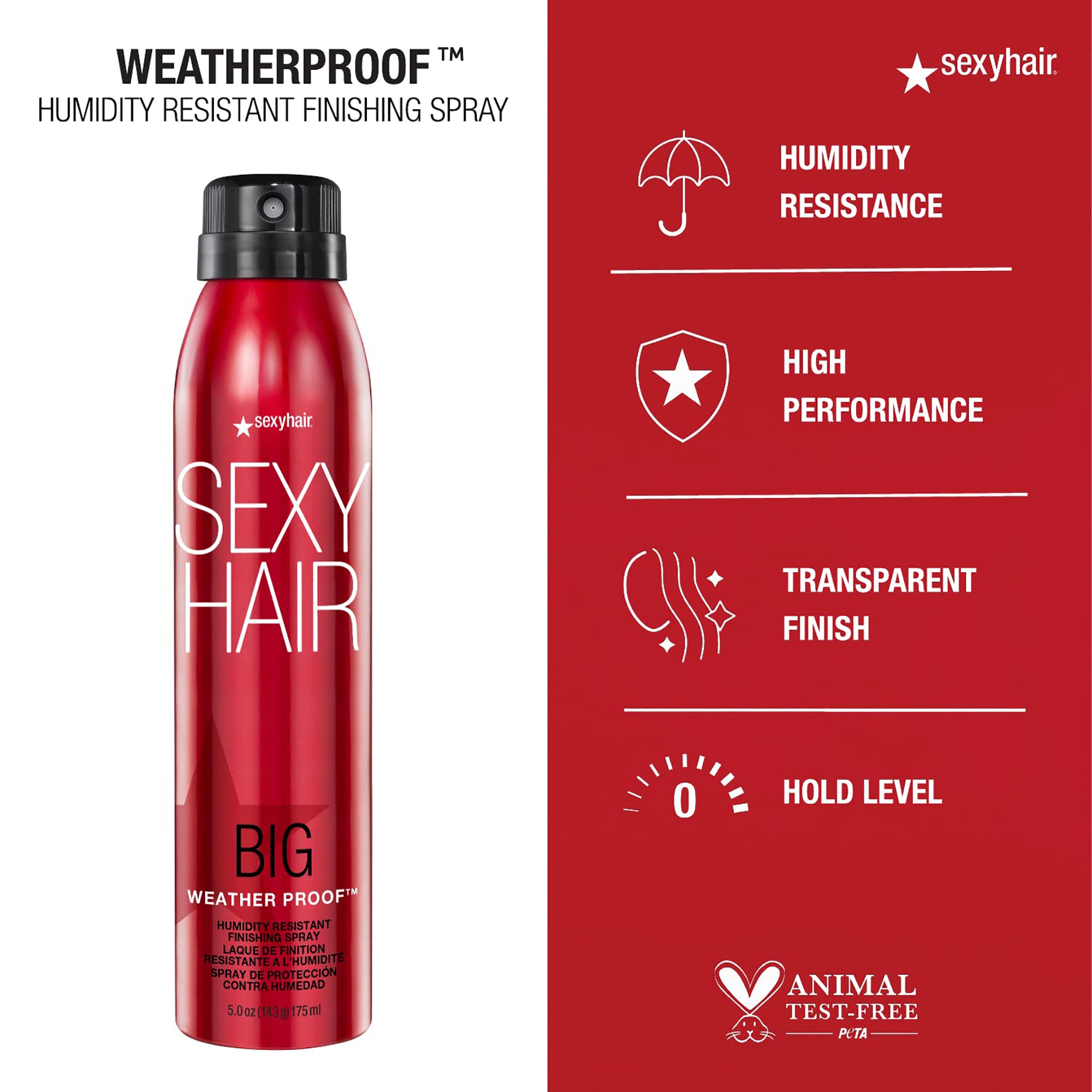 Sexy Hair Big SexyHair Weather Proof Humidity Resistant Finishing Spray / 5OZ