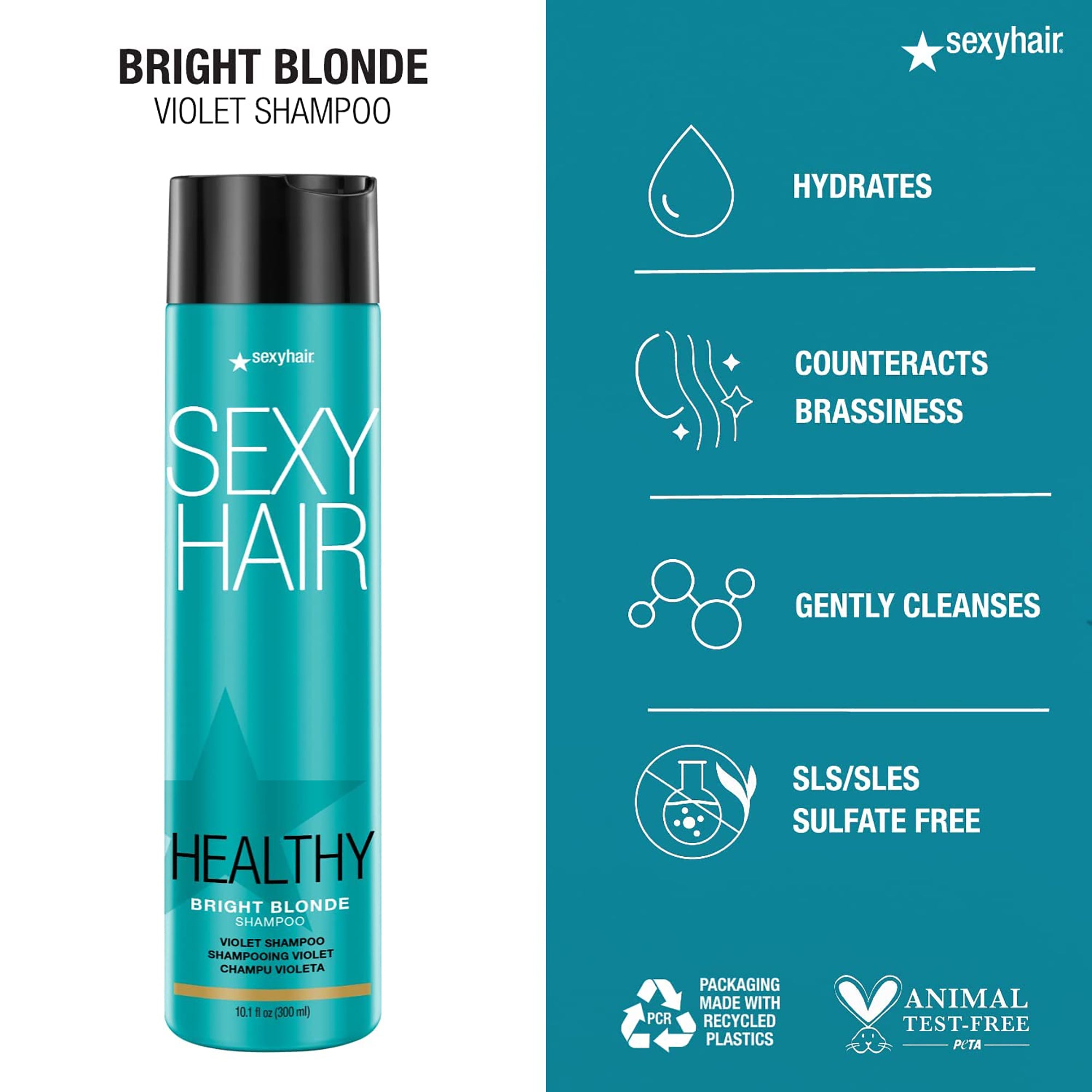 Sexy Hair Healthy SexyHair Bright Blonde Shampoo / 10.1