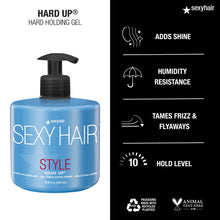 Sexy Hair Style SexyHair Hard Up Hard Holding Gel 16 oz / 16OZ