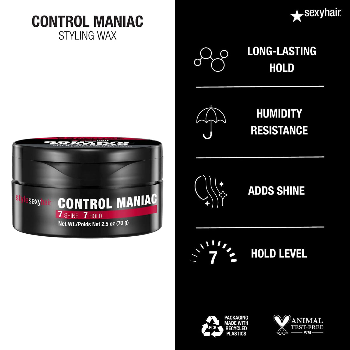 Sexy Hair Style SexyHair Control Maniac Wax / 2.5OZ, image 26421219197078