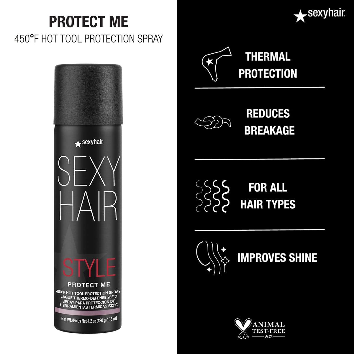 Sexy Hair Style SexyHair Protect Me Hot Tool Protection Spray / 4.2, image 26421465874582