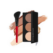Smashbox Step-By-Step Contour Highlighter & Bronzer Face Palette Kit / LIGHT MEDIUM / SWATCH