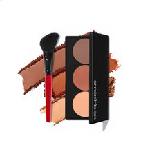 Smashbox Step-By-Step Contour Highlighter & Bronzer Face Palette Kit / MEDIUM DARK / SWATCH
