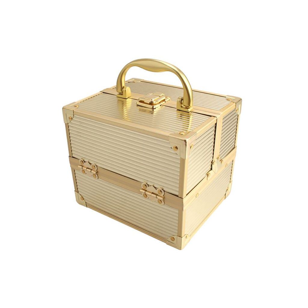 TZCASE Fold Open Beauty Carry Case Style AB-14 in Gold, Rose Gold, or Black / GGS thumbnail 3
