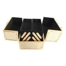 TZCASE Fold Open Beauty Carry Case Style AB-14 in Gold, Rose Gold, or Black / GGS