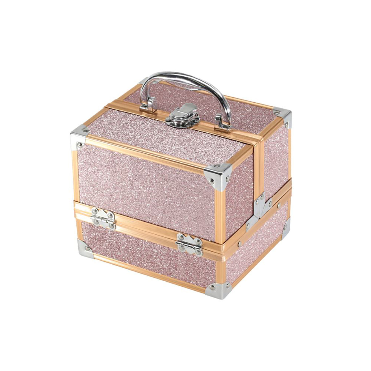 TZCASE Fold Open Beauty Carry Case Style AB-14 in Gold, Rose Gold, or Black / ROG, image 26038736191638