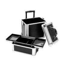 TZ Case Wheeled Two Section Beauty Case Black  AB-311T