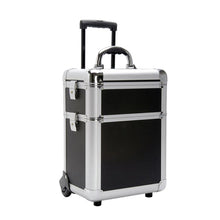 TZ Case Wheeled Two Section Beauty Case Black  AB-311T