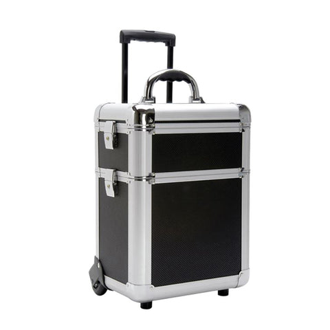 TZ Case Wheeled Two Section Beauty Case Black  AB-311T