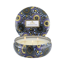 Voluspa Japonica 3 Wick Candle in Decorative Tin / Apple Blue Clover