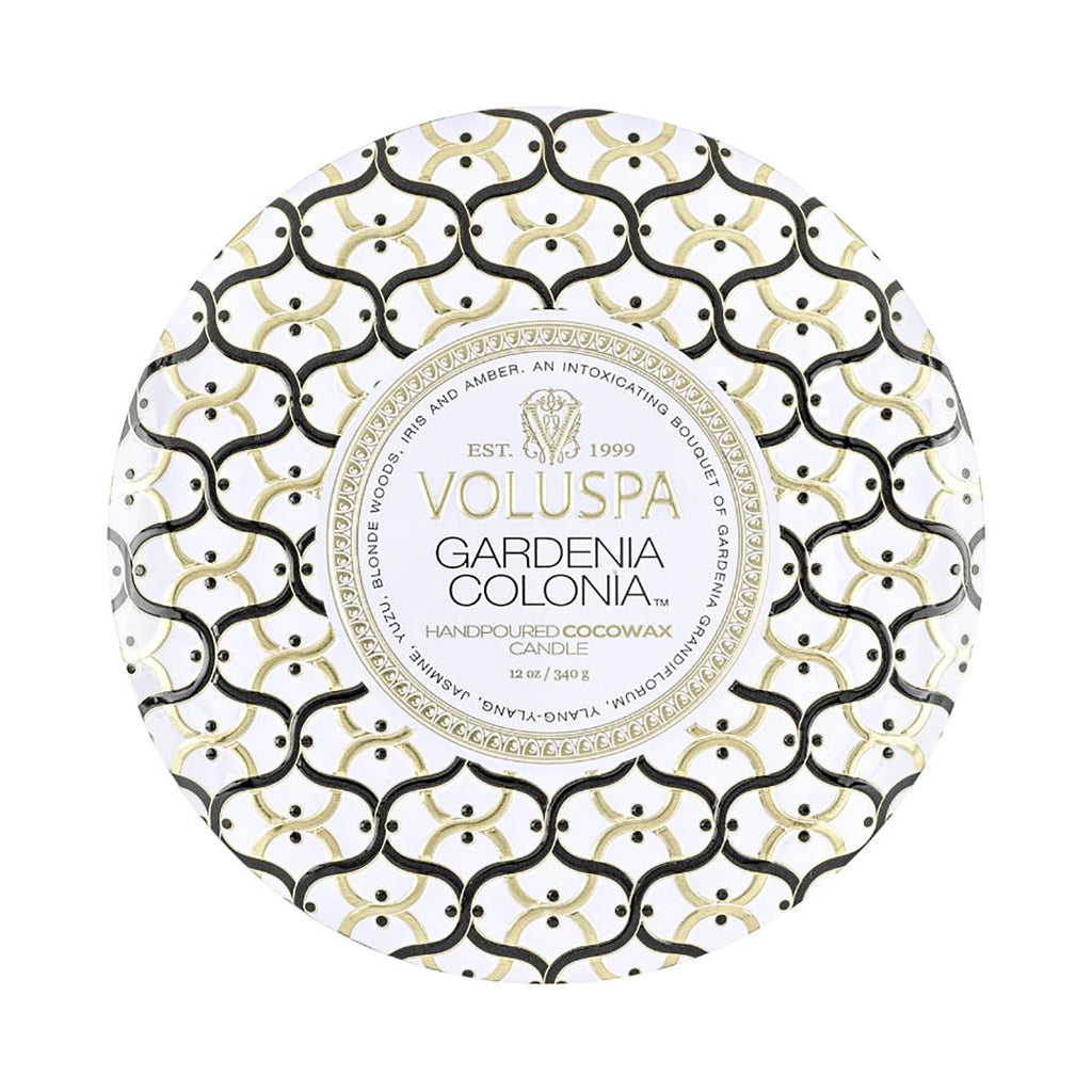 Voluspa Maison Blanc Metallo 3 Wick Candle / Gardenia Colonia thumbnail 5