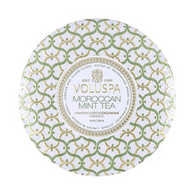 Voluspa Maison Blanc Metallo 3 Wick Candle / MOROCCAN MINT