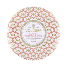 Voluspa Maison Blanc Metallo 3 Wick Candle / Saijo Persimmon