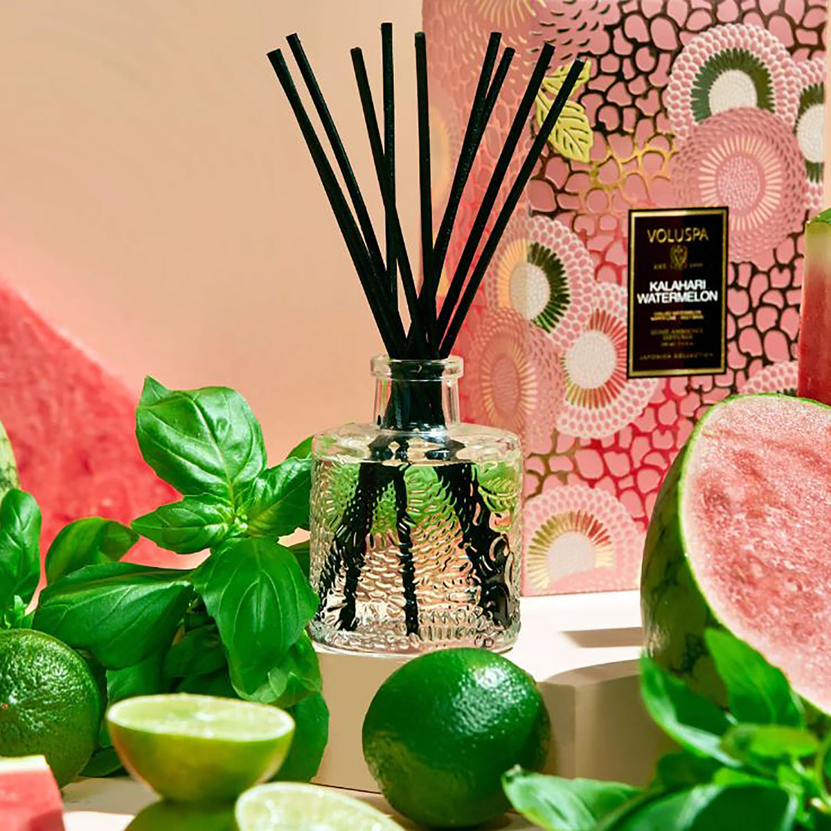 Voluspa Japonica Collection Home Ambiance Diffuser / Kalahari Watermelon, image 26006795387030