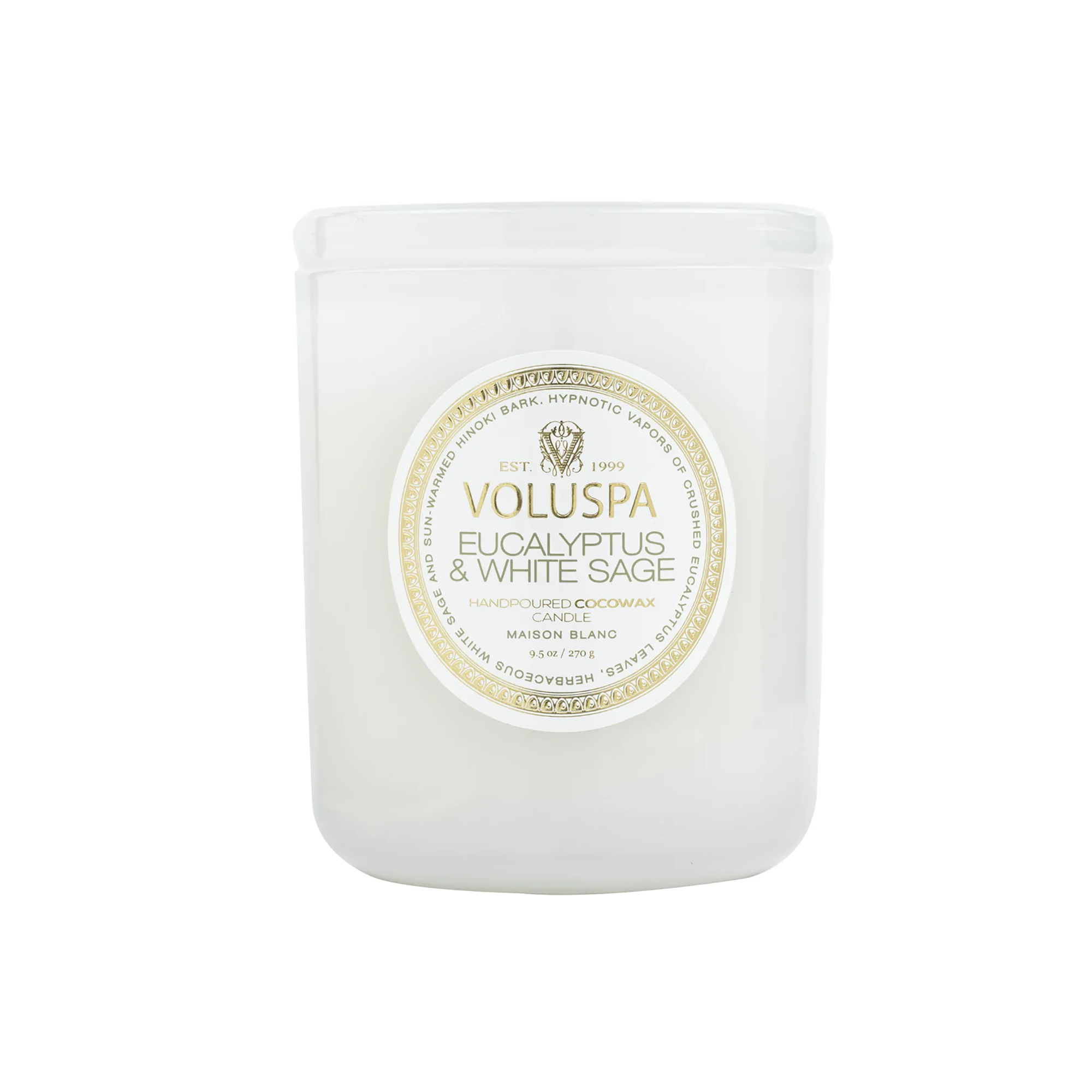 Voluspa Maison Blanc Classic Maison Candle / EUCALYPTUS & WHITE SAGE