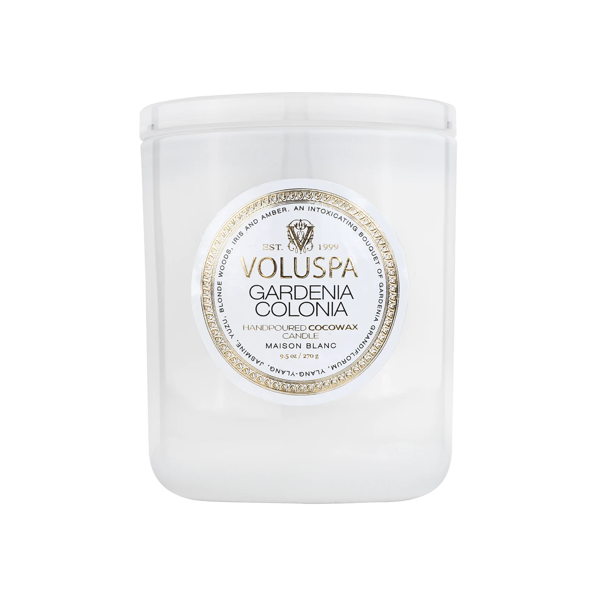 Voluspa Maison Blanc Classic Maison Candle / Gardenia Colonia, image 26453031256214