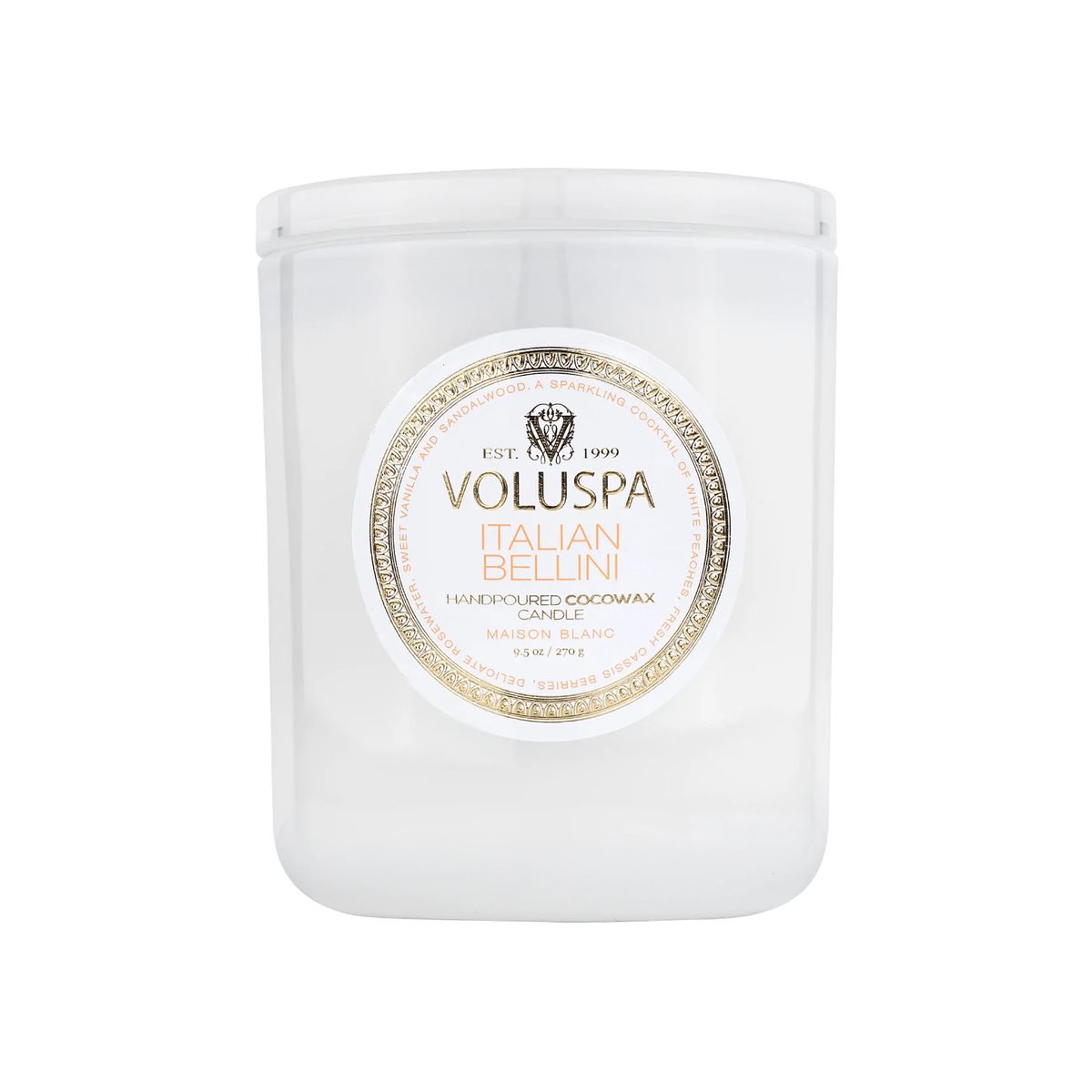 Voluspa Maison Blanc Classic Maison Candle / ITALIAN BELLINI, image 26453033615510