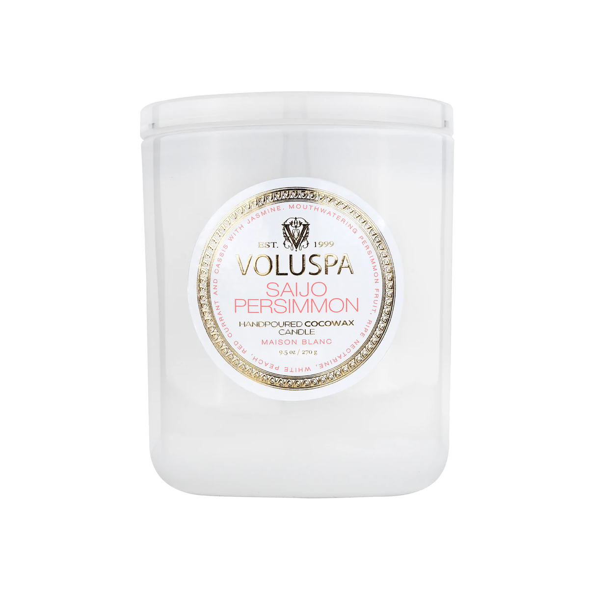  Voluspa Maison Blanc Classic Maison Candle / Saijo Persimmon, image 26453035581590