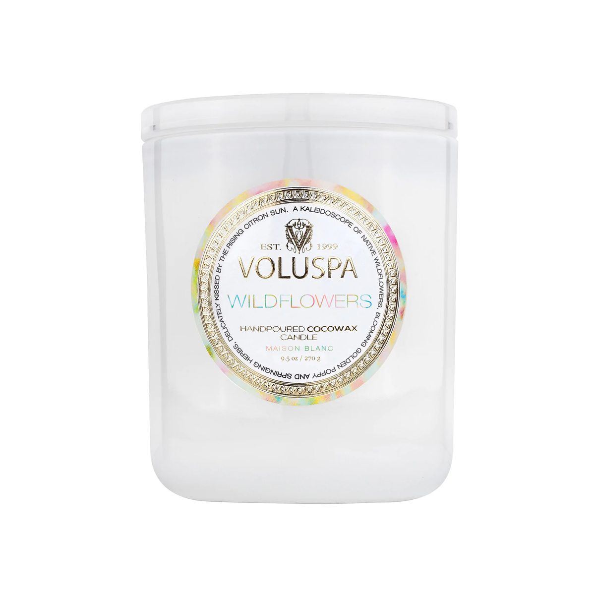 Voluspa Maison Blanc Classic Maison Candle / Wildflowers, image 26453036957846