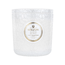 Voluspa Blanc Lux Candle 30 oz ~ burn time 80hrs / Suede Blanc