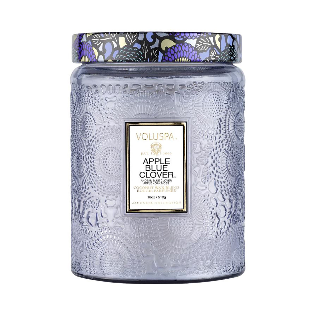 Voluspa Japonica Large Jar Candle 18oz / Apple Blue Clover, image 26016574570646