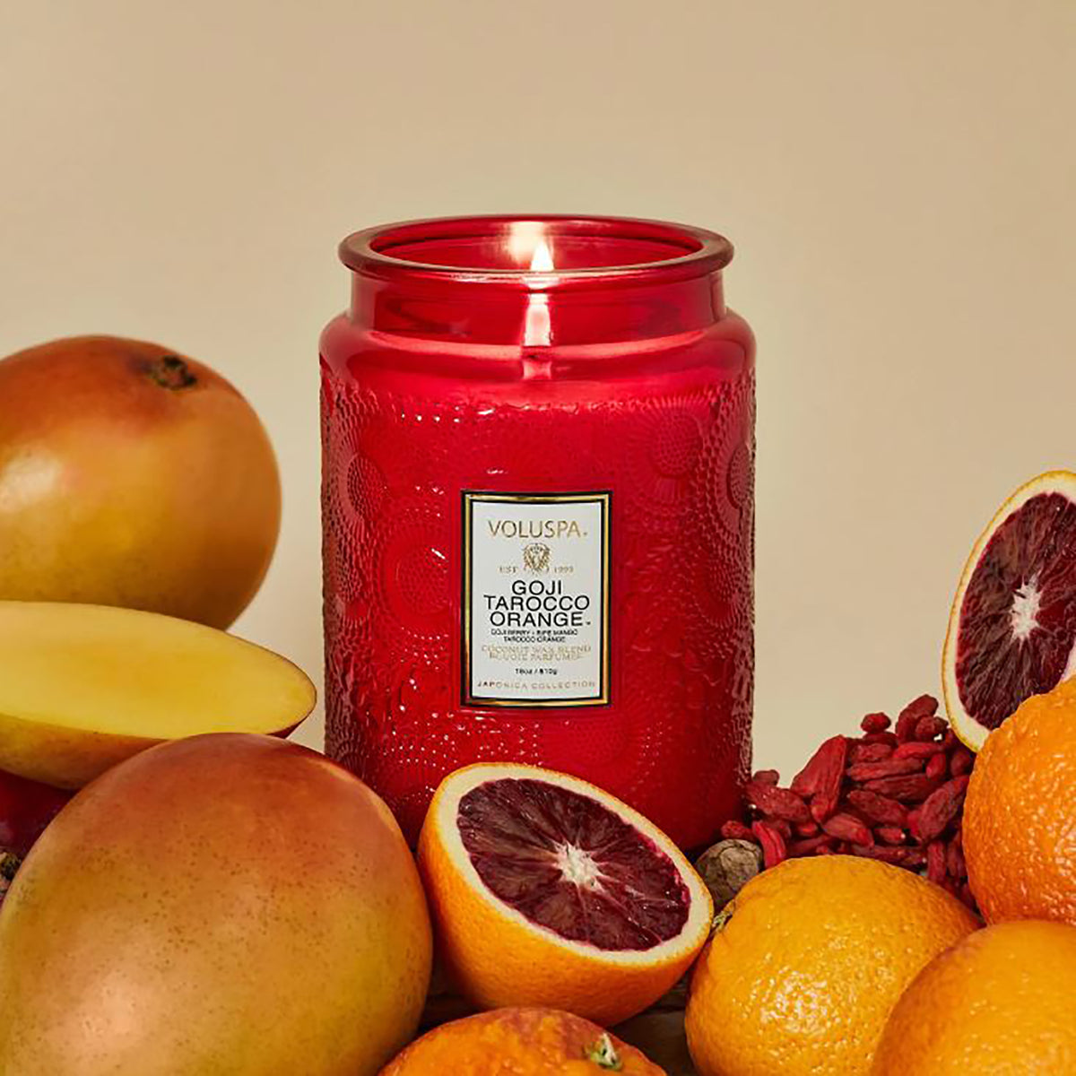 Voluspa Japonica Large Jar Candle 18oz / GOJI TAROCCO, image 26016575946902