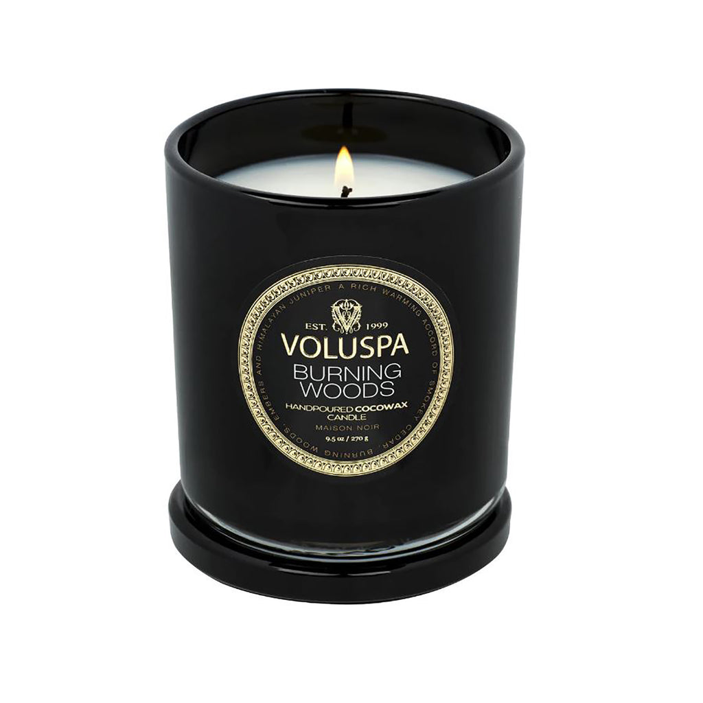 Voluspa Maison Noir Classic Candle / Burning Woods thumbnail 1