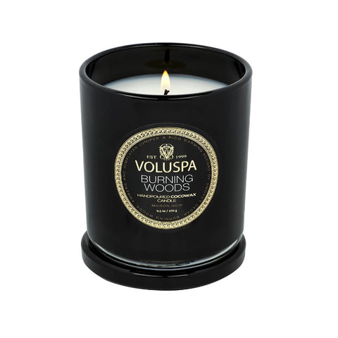 Voluspa Maison Noir Classic Candle / Burning Woods