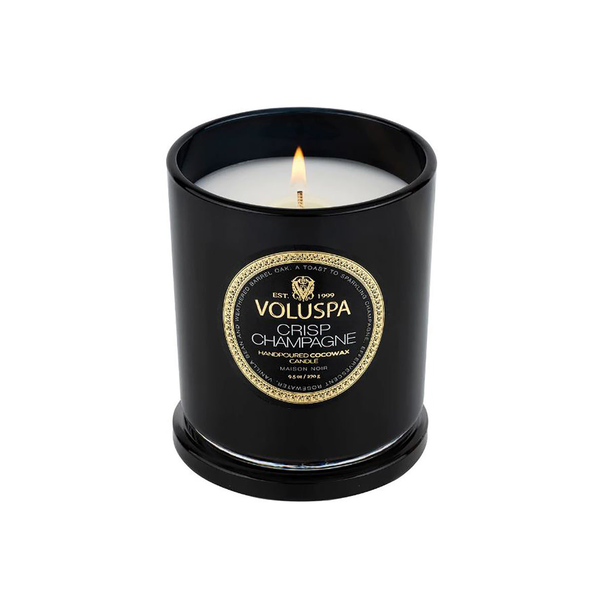 Voluspa Maison Noir Classic Candle / Crisp Champagne, image 26007083352214