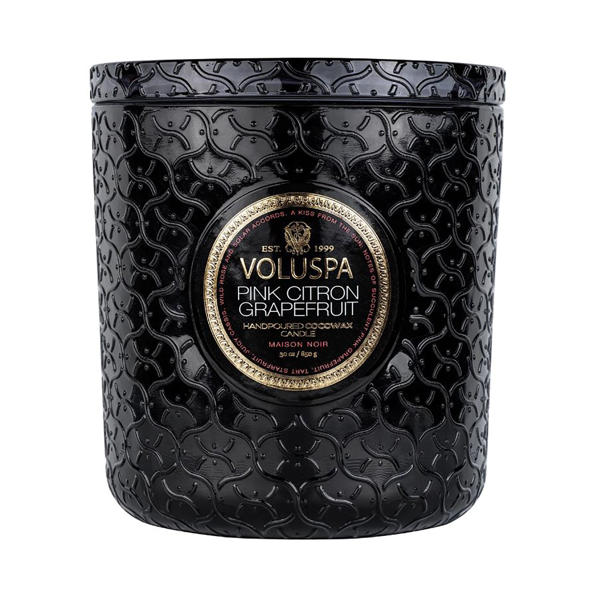 Voluspa Maison Noir Luxe Glass Jar Candle / Pink Citron