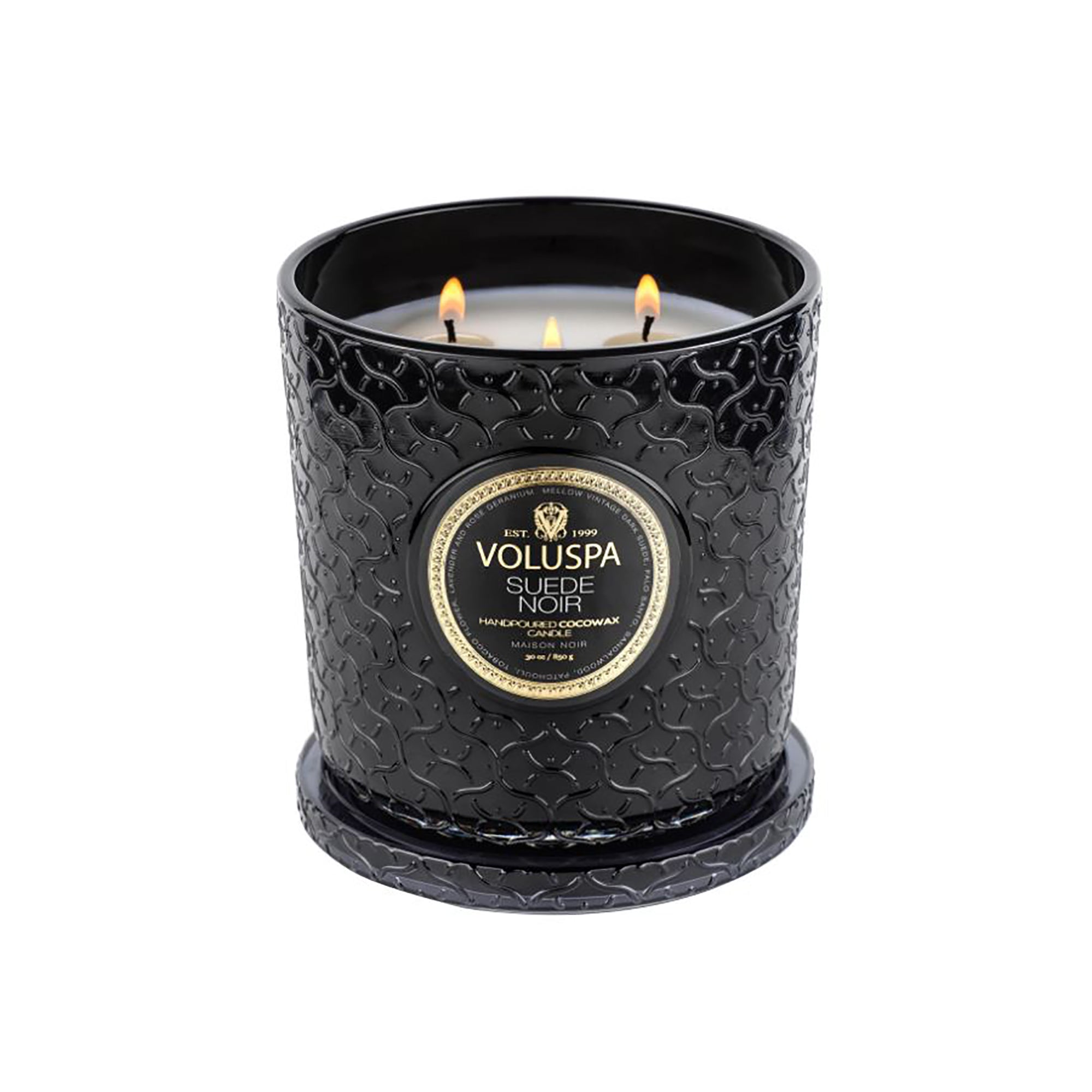  Voluspa Maison Noir Luxe Glass Jar Candle / SUEDE NOIR