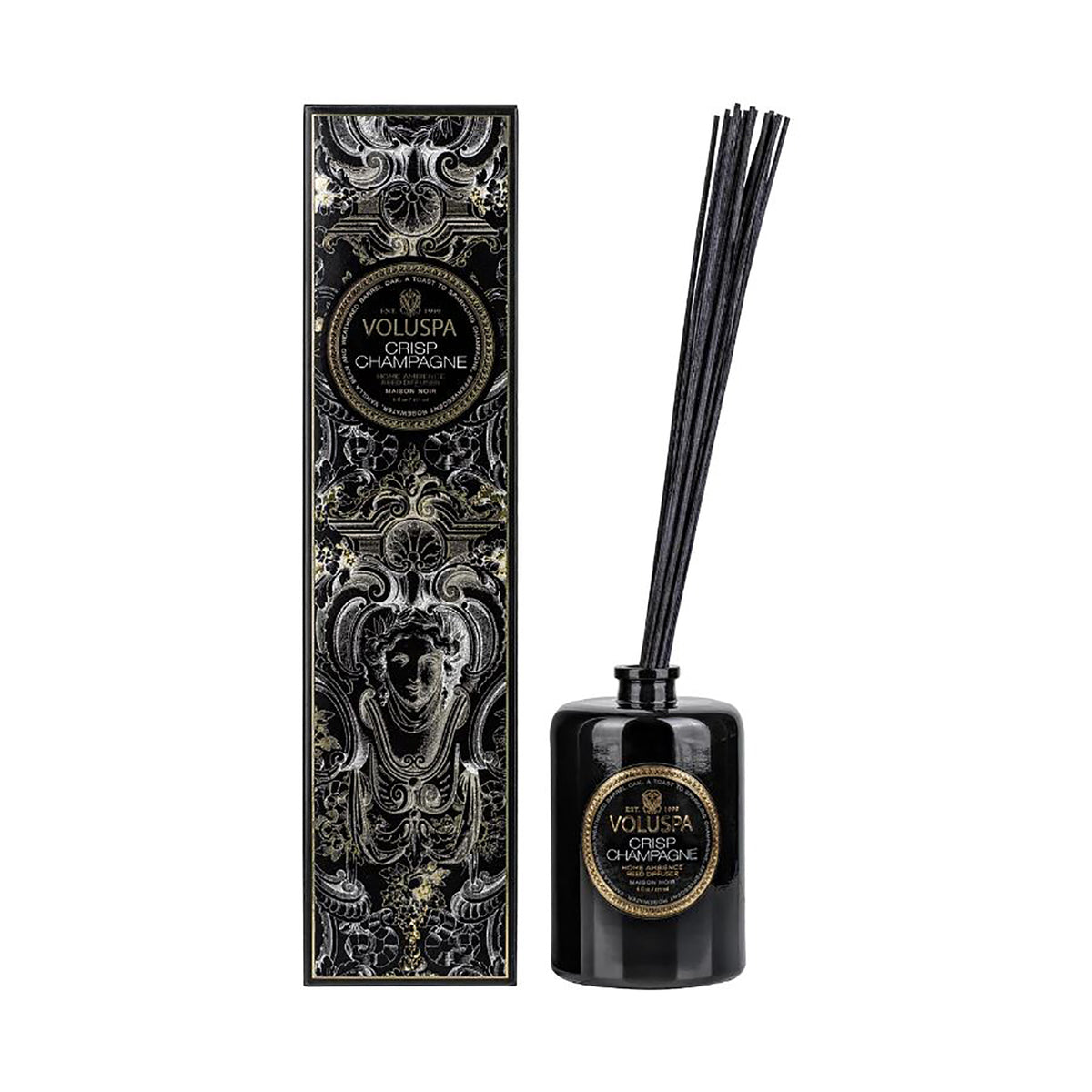 Voluspa Maison Noir Home Ambience Diffuser / Crisp Champagne, image 26007157145750