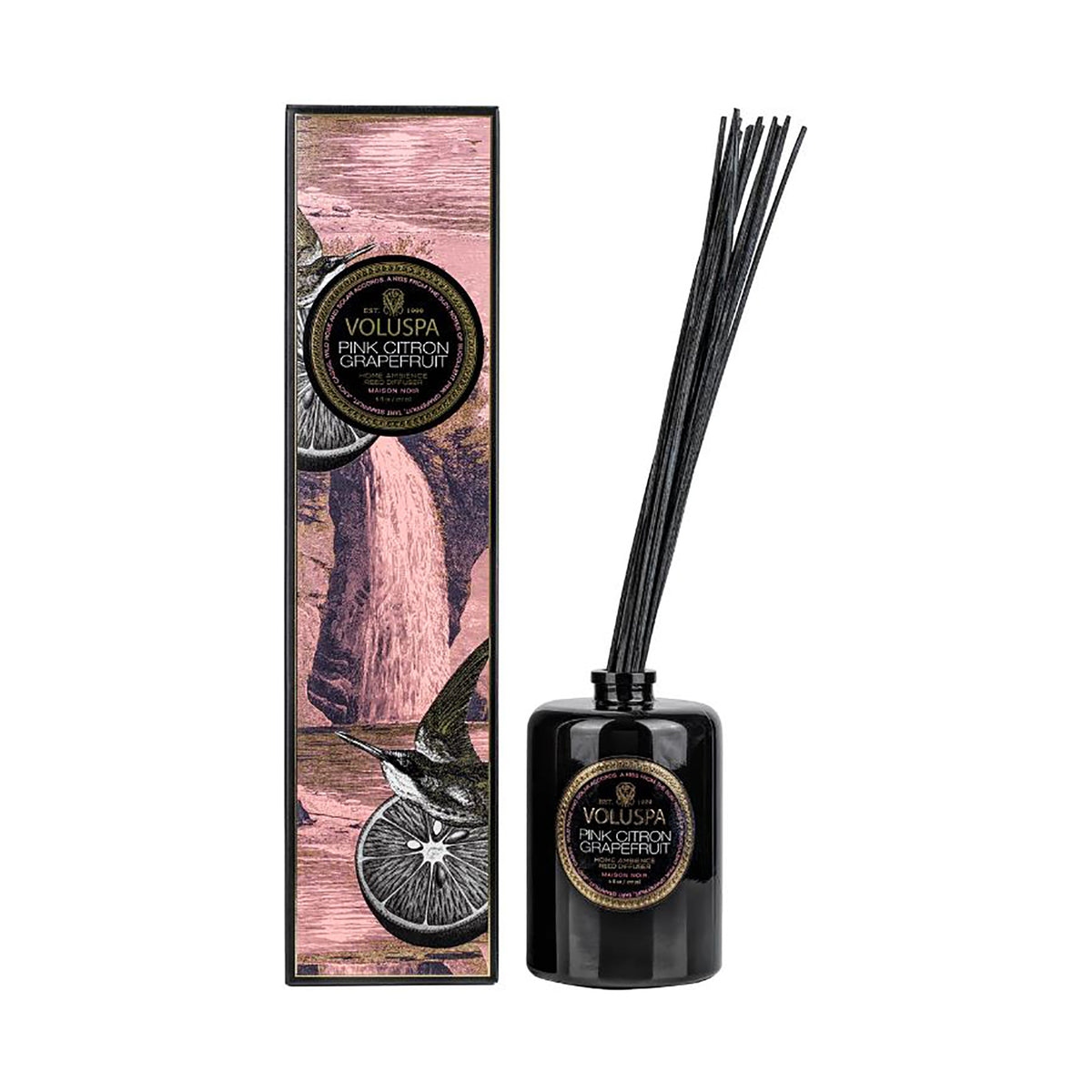 Voluspa Maison Noir Home Ambience Diffuser / Pink Citron, image 26007160782998